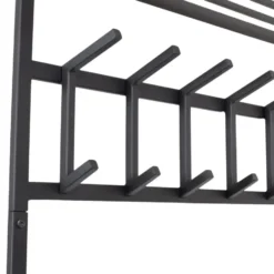 LOFT42 Kapstok Jaimy - Zwart – Metaal – 6 dubbele haken - 80x80x30