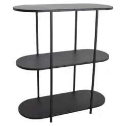LOFT42 Oval Sidetable - Zwart - metaal - 77x70x30