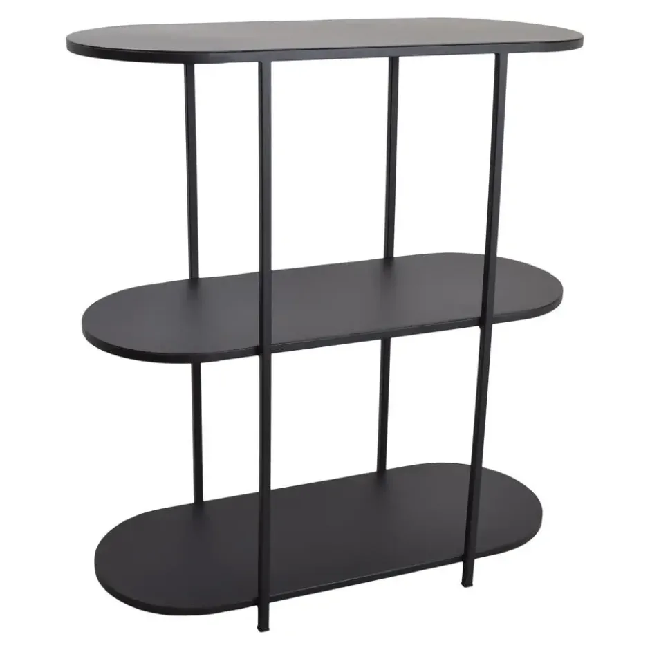 LOFT42 Oval Sidetable - Zwart - metaal - 77x70x30