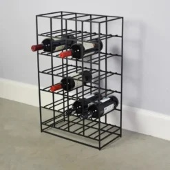 LOFT42 Pinot Wijnrek – 24 flessen - Metaal - Zwart