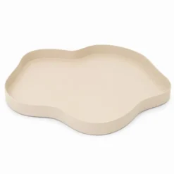 LOFT42 Serva Organisch Metalen Dienblad – Beige – Ø40 cm