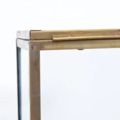 LOFT42 Showy Glazen Display Box Antiek Messing - Metaal - (27x30x20)