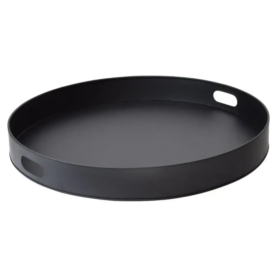 LOFT42 Tray Metalen Dienblad – Zwart – Ø40 cm