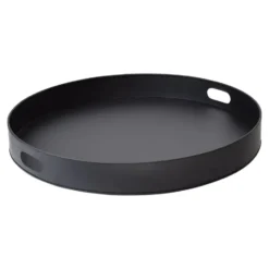 LOFT42 Tray Metalen Dienblad – Zwart – Ø60 cm