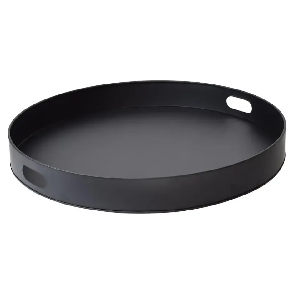 LOFT42 Tray Metalen Dienblad – Zwart – Ø60 cm