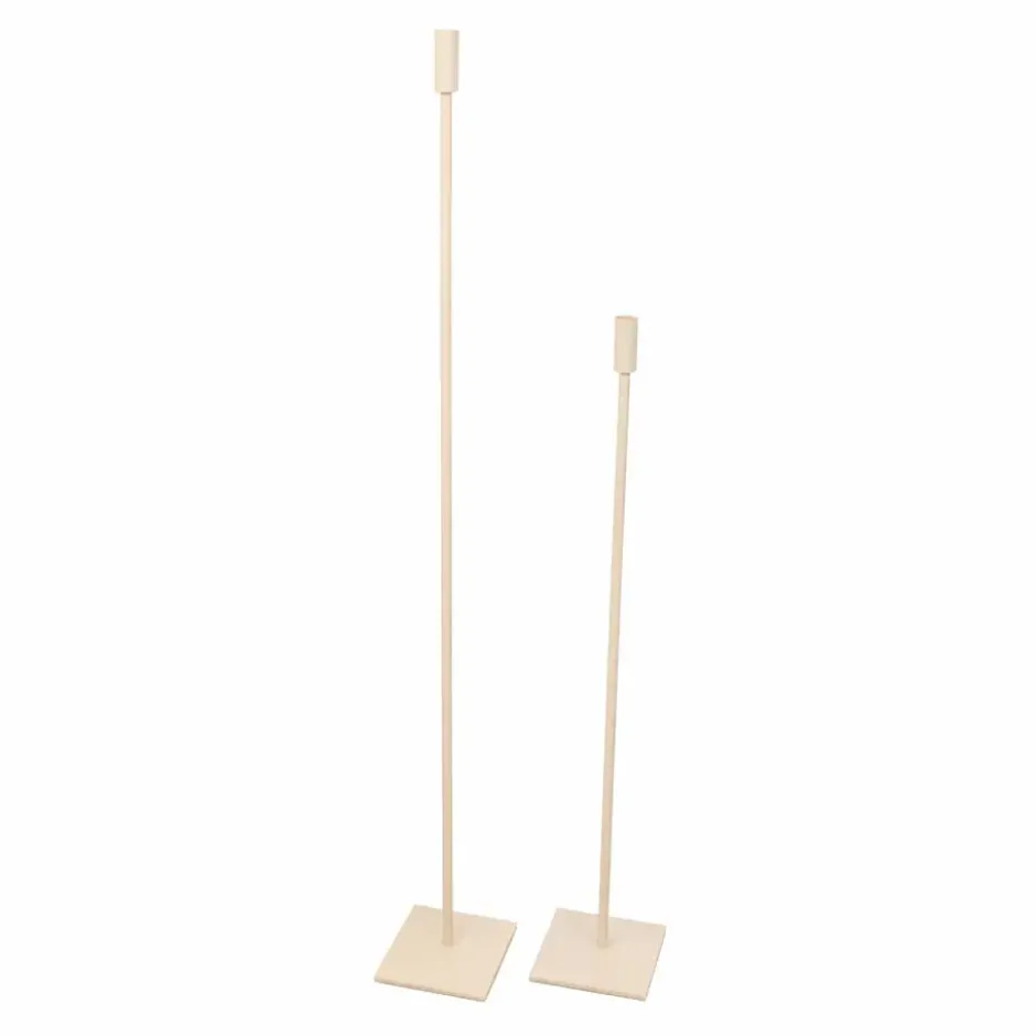 LOFT42 Vloerkandelaar Set Eve vierkant - Beige metaal