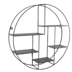 LOFT42 Wally Wandrek Rond - Metaal - Mat Zwart - 70x70x15
