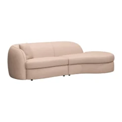 Loungebank Enzio rechts - stof Wales - taupe