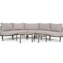 Loungeset tuin 5 personen Aluminium Taupe Lifestyle Garden Furniture Perla