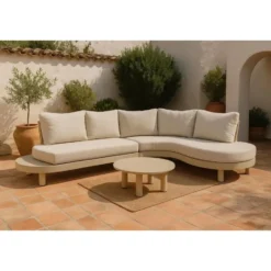 Loungeset tuin 5 personen Aluminium Taupe Lifestyle Garden Furniture Organio