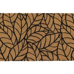 Luance Deurmat - anti slip - rechthoek - bladeren - 75 x 45 cm