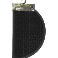 Luance Deurmat Wilson - zwart - rubber - halve maan - 75 x 44 cm