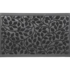 Luance Deurmat - zwart - rubber - rechthoek - 75 x 45 cm