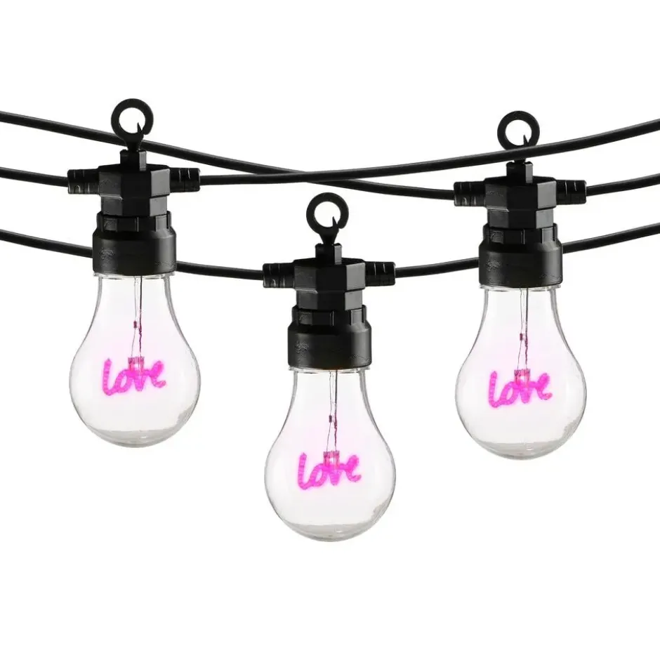 Luca Lighting Love LED Lichtsnoer Buiten - L450 cm - Roze