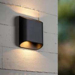 Lucide ATILA Wandlamp - Zwart