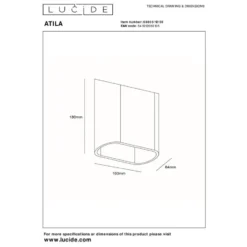 Lucide ATILA Wandlamp - Zwart