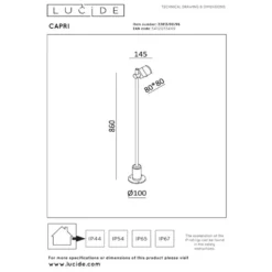 Lucide CAPRI Vloerlamp - Koffie