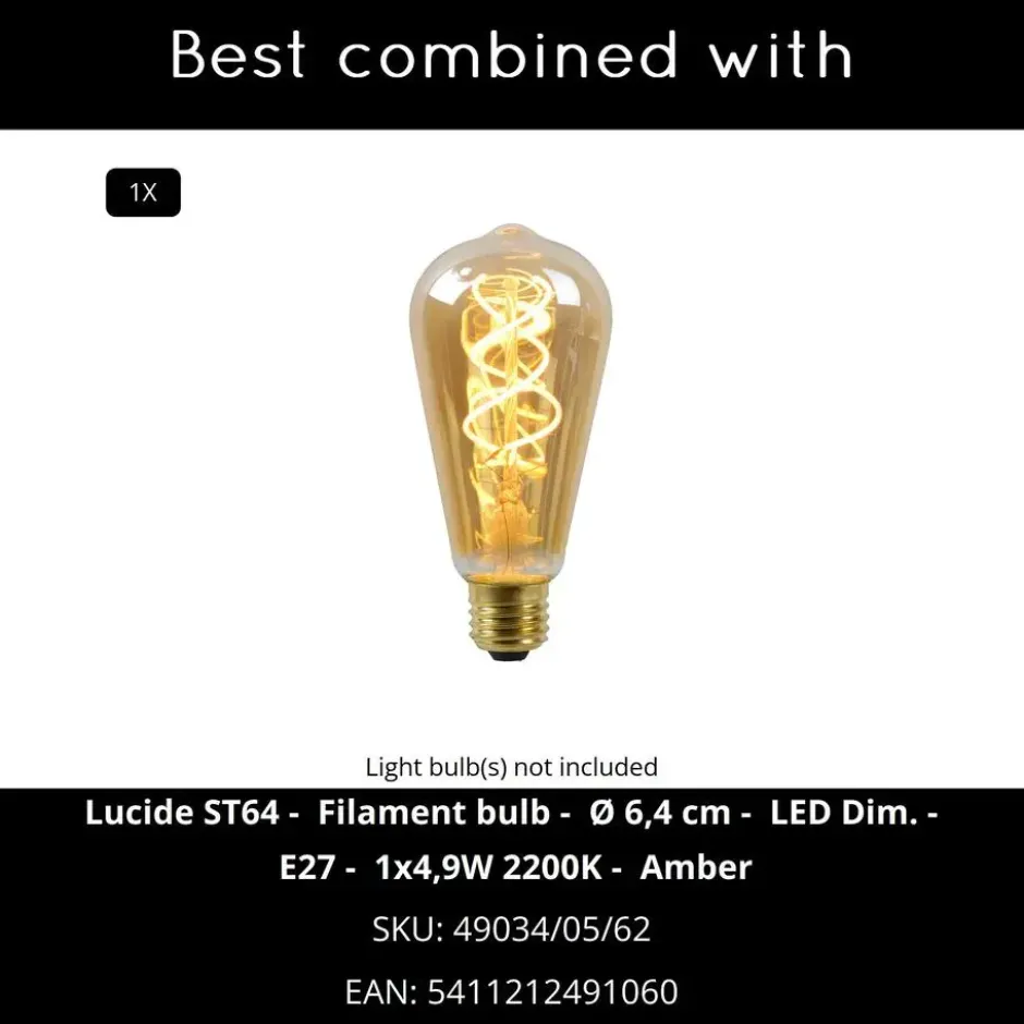 Lucide CLAIRE Wandlamp - Antraciet