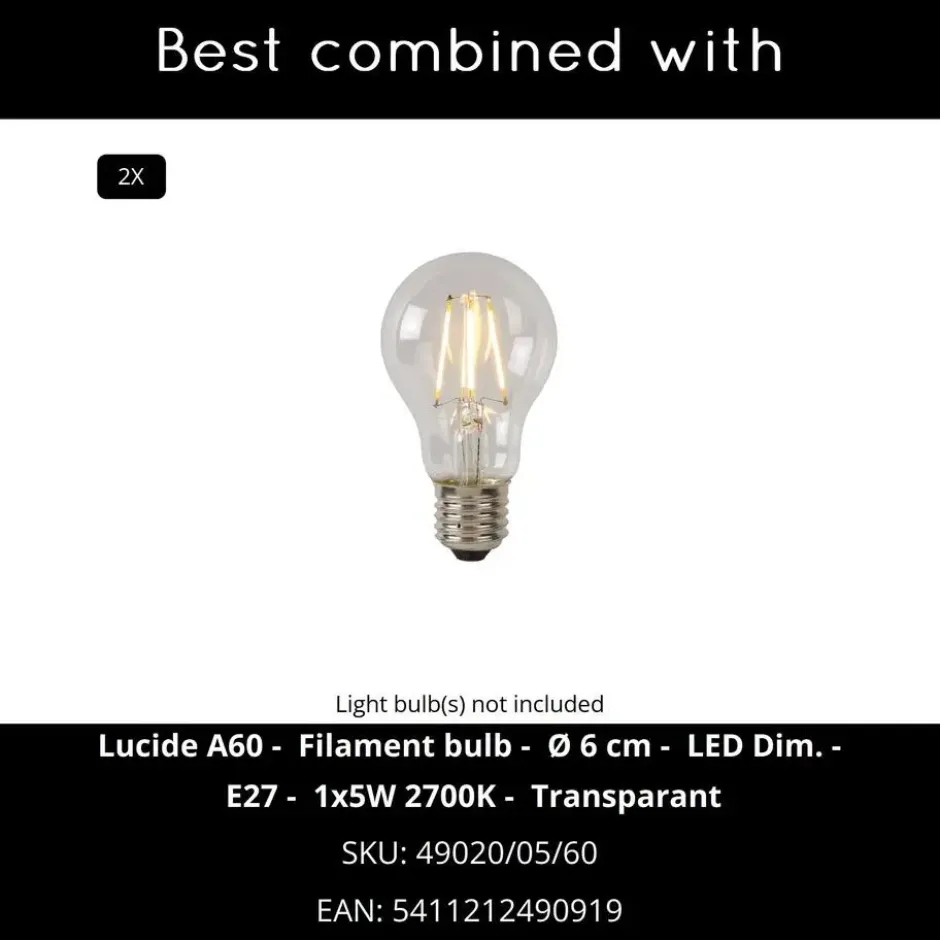 Lucide CLAIRE Wandlamp - Antraciet
