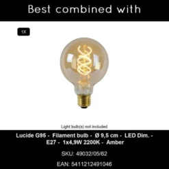 Lucide CORINA Hanglamp - Beige