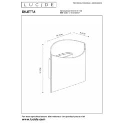Lucide DILETTA Wandlamp - Mat Goud / Messing