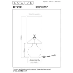 Lucide ESTERAD Vloerlamp - Okergeel