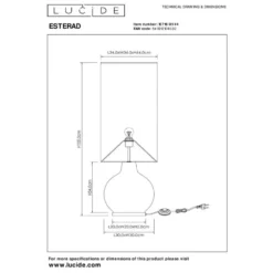 Lucide ESTERAD Vloerlamp - Okergeel