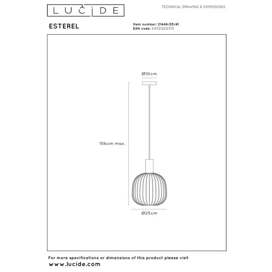 Lucide ESTEREL Hanglamp - Taupe