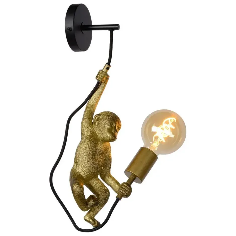 Lucide EXTRAVAGANZA CHIMP Wandlamp - Zwart