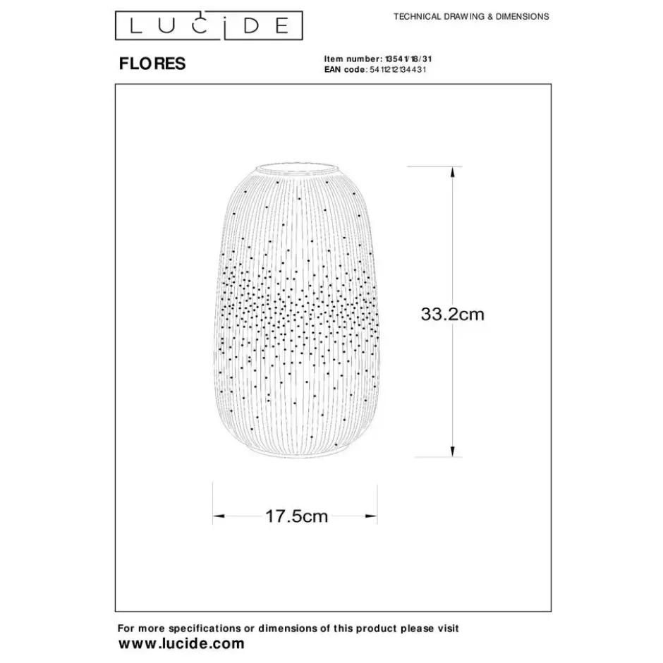 Lucide FLORES Tafellamp - Wit