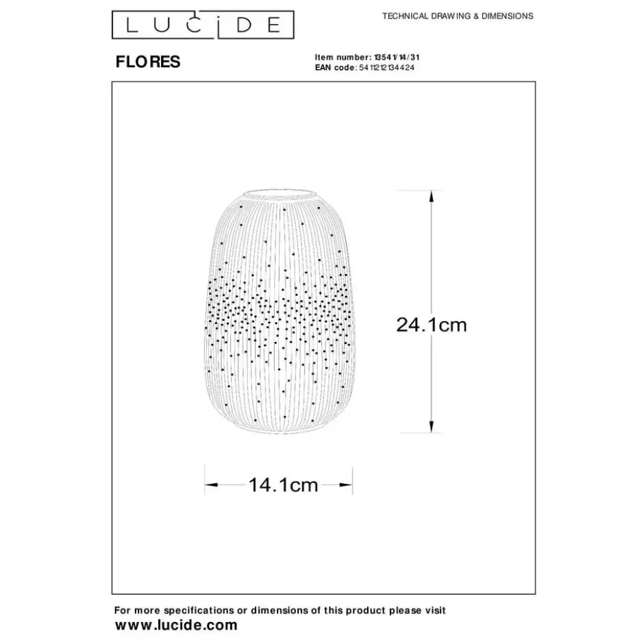Lucide FLORES Tafellamp - Wit