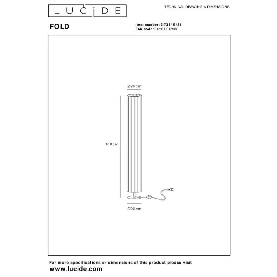 Lucide FOLD Vloerlamp - Wit