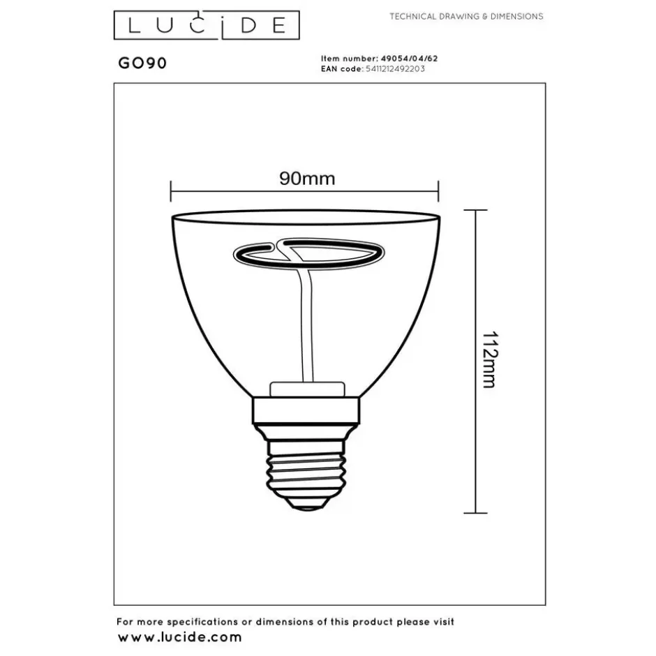 Lucide GO90 Filament lamp - Amber
