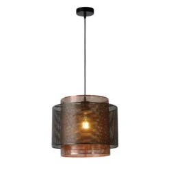 Lucide hanglamp Orrin - zwart - Ø34 cm