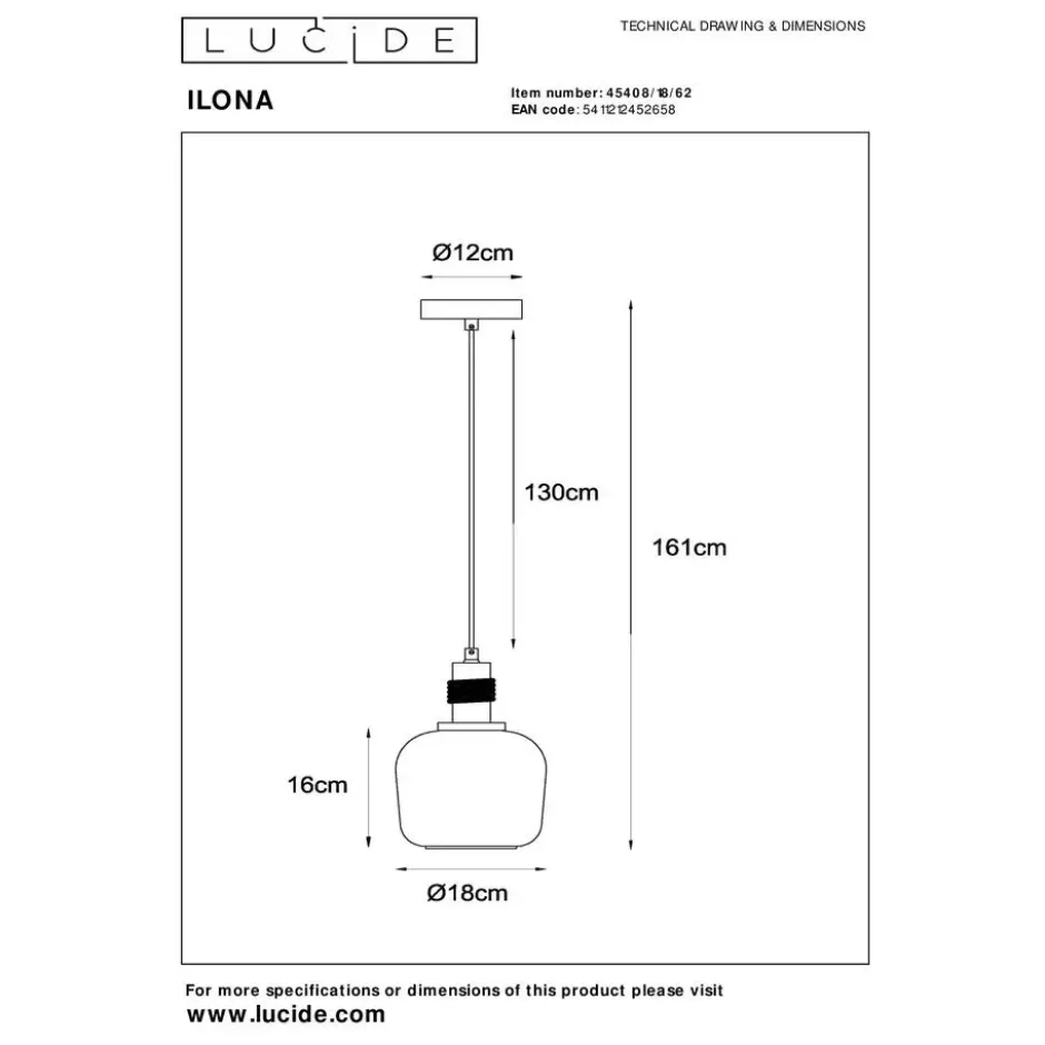 Lucide ILONA Hanglamp - Amber