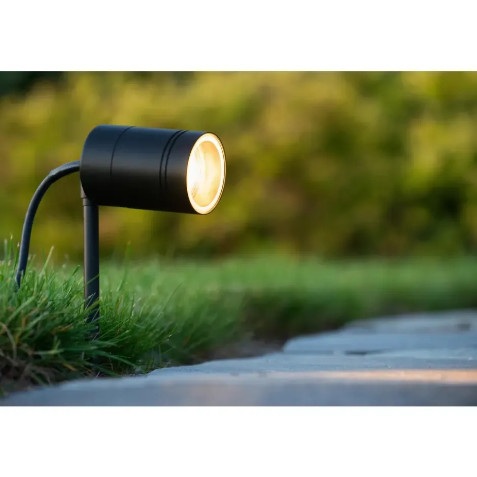 Lucide LED tuinspot ARNE IP44 - zwart - Ø6,3 cm