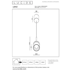 Lucide LENZ Hanglamp - Roest bruin