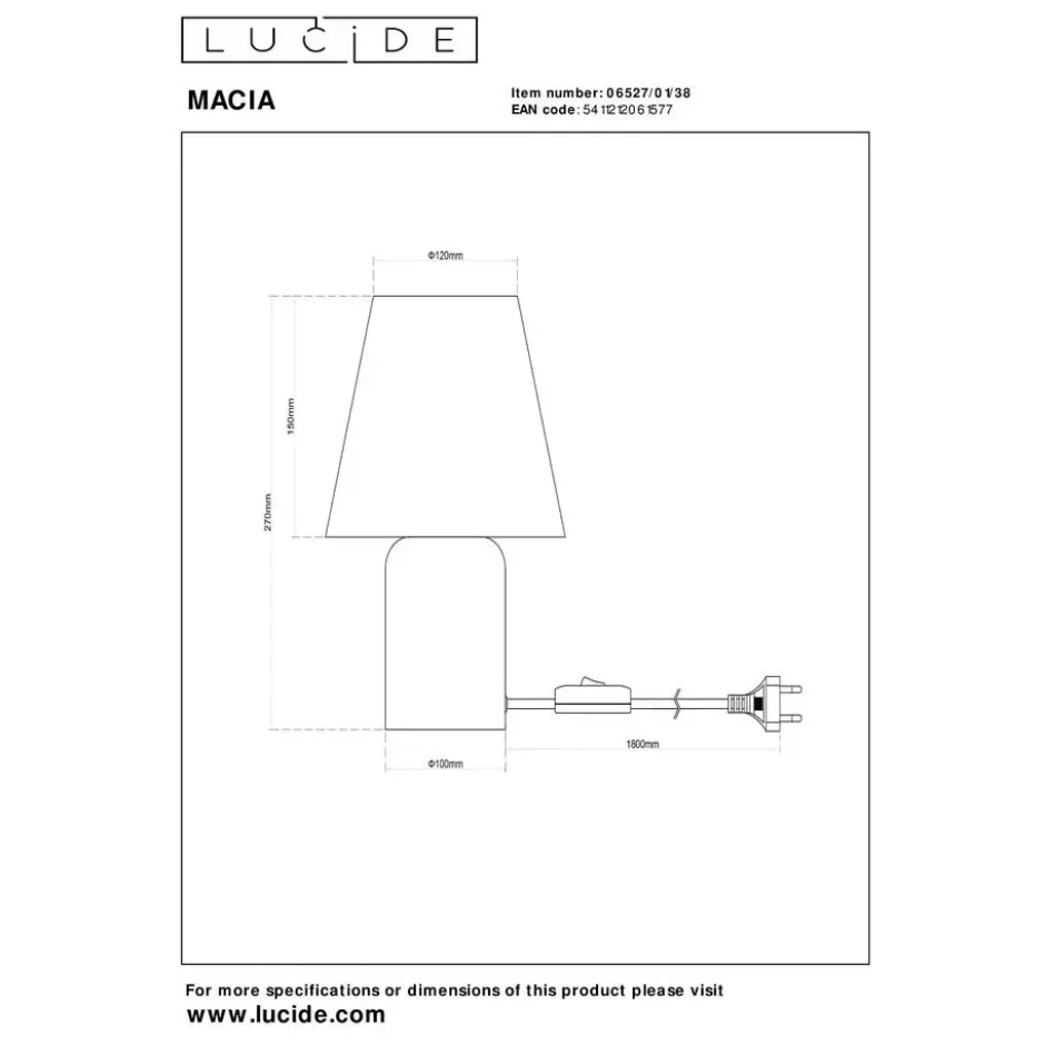 Lucide MACIA Tafellamp - Beige