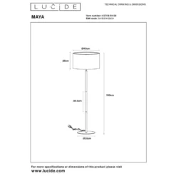 Lucide MAYA Vloerlamp - Beige
