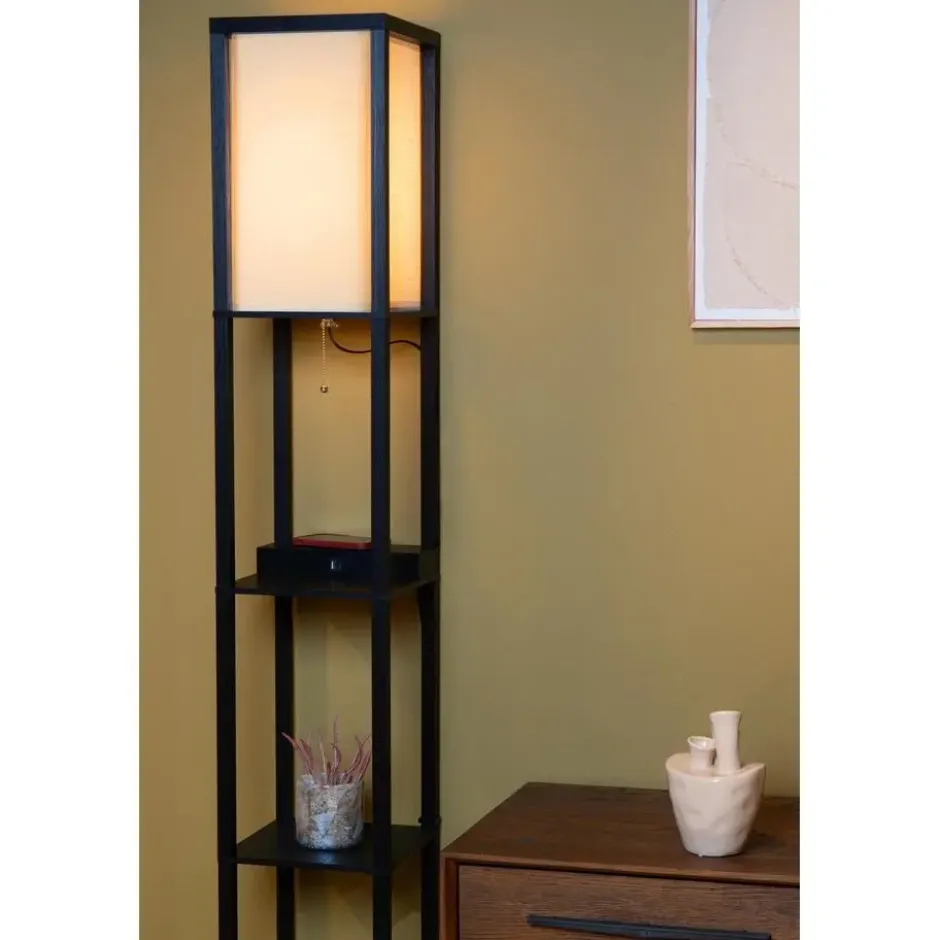 Lucide MENNO Vloerlamp - Zwart