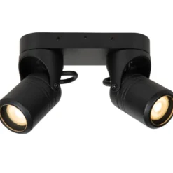 Lucide NIORT - Plafondspot Buiten - 2xGU10 - IP44 - Zwart