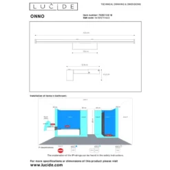 Lucide ONNO Spiegellamp - Mat chroom