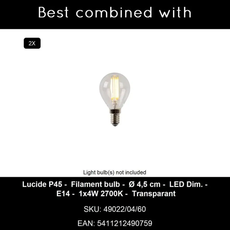 Lucide OVALIS Wandlamp - Mat Goud / Messing