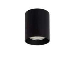 Lucide plafondspot Bodi - zwart - Ø8 cm