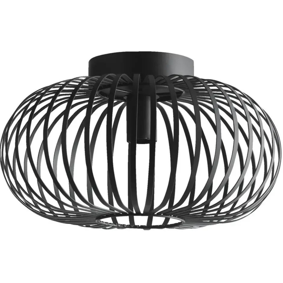 Lucide plafonnière Manuela - zwart - Ø40x23 cm