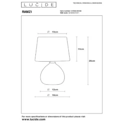 Lucide RAMZI Tafellamp - Beige