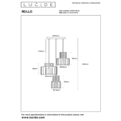 Lucide ROLLO Hanglamp - Terracotta
