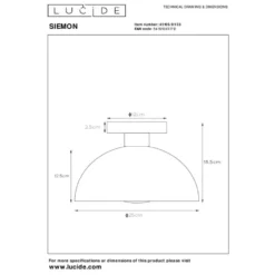 Lucide SIEMON Plafonnière - Groen