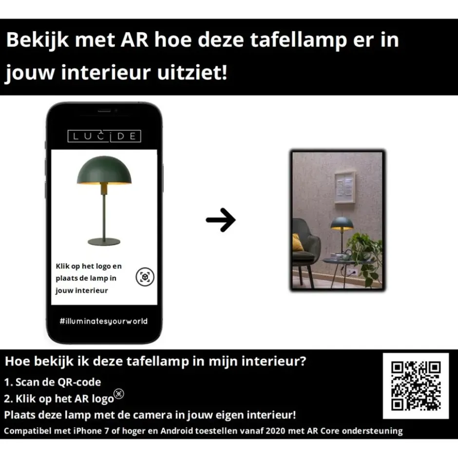 Lucide SIEMON Tafellamp - Groen
