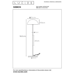 Lucide SIEMON Vloerlamp - Blauw